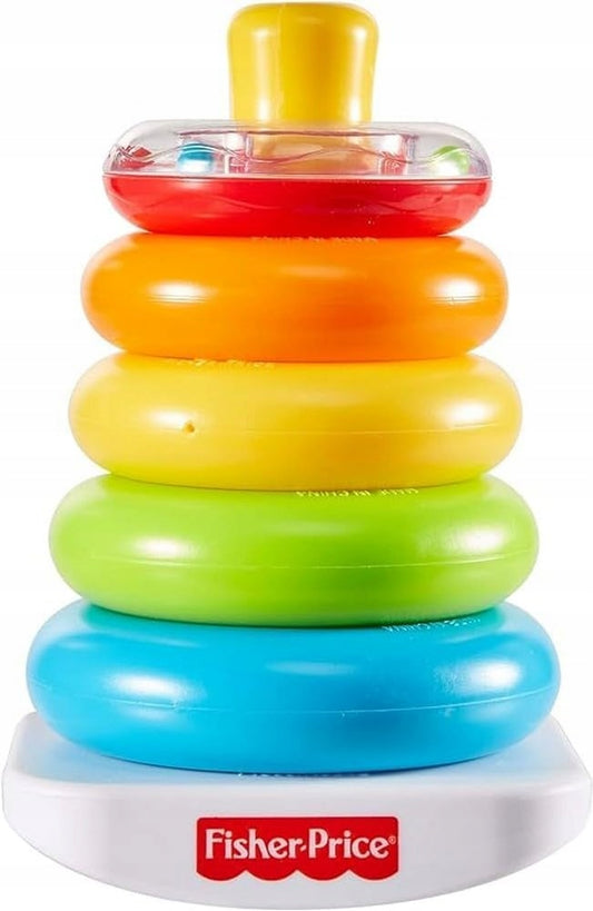 FISHER-PRICE Rock-a-Stack piramide con sonaglio 5 anelli 20 cm