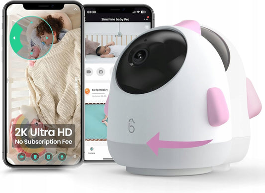 SIMSHINE Baby Pro Kamera, 2K FHD Babyphone mit Mast
