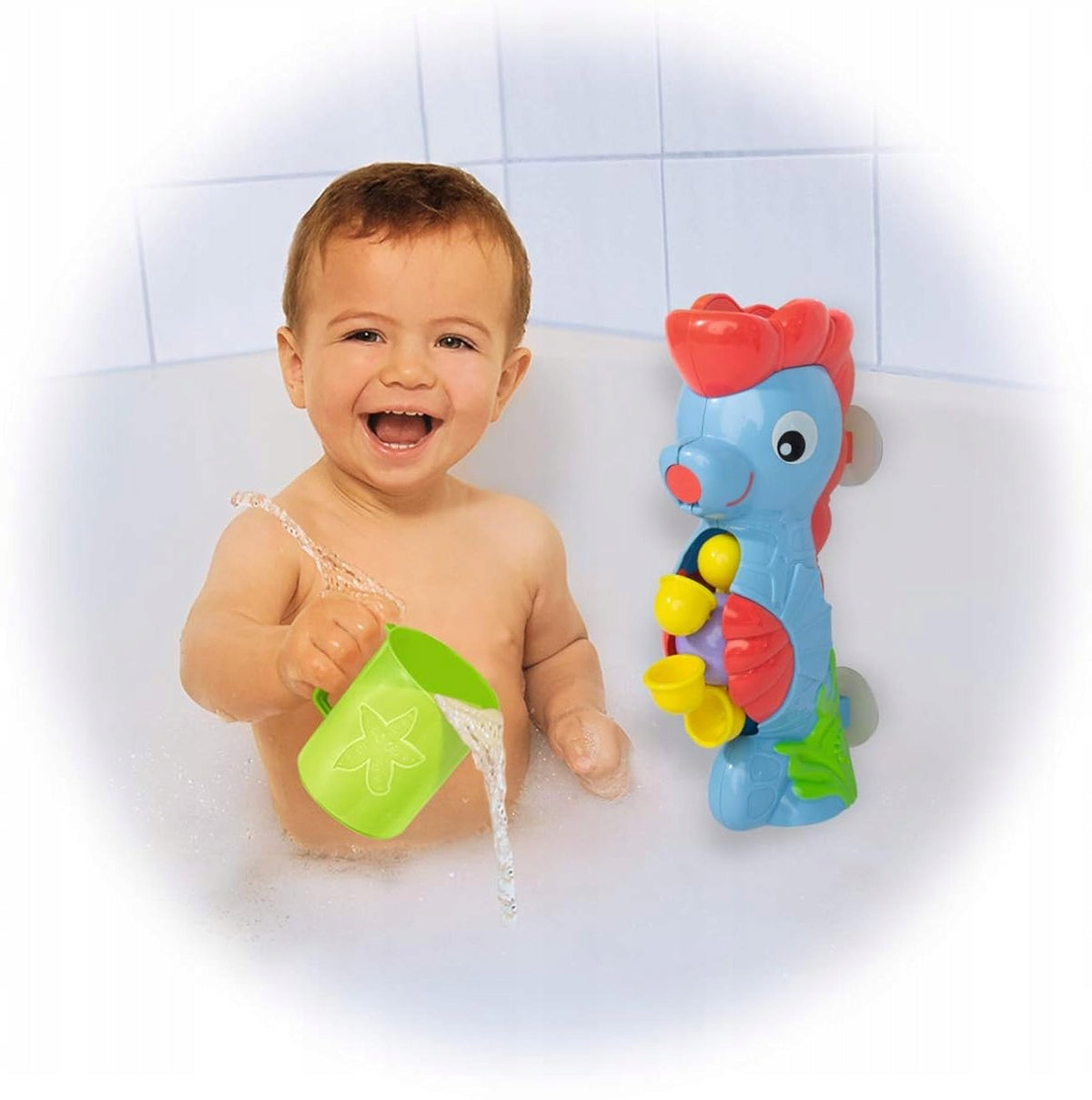 SIMBA ABC Seepferdchen mit Wasserrad und Saugnäpfen + Becher 26 cm