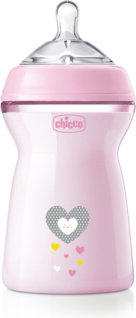 CHICCO NaturalFeeling cumisüveg 330 ml 6 hónap+ gyors folyás