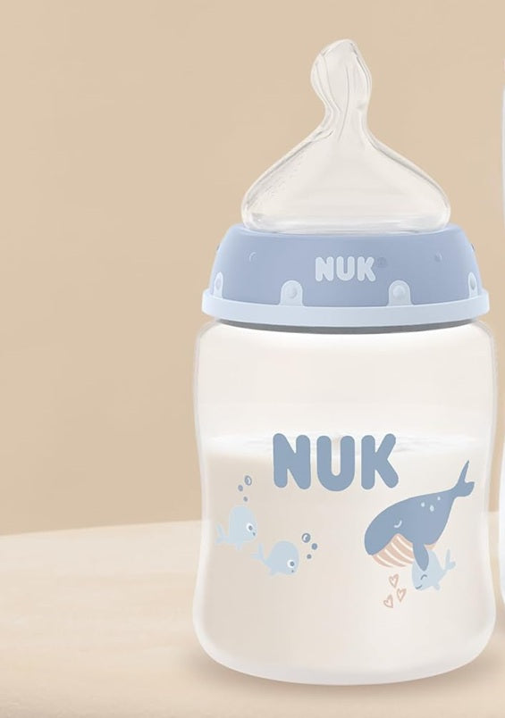 NUK First Choice Set 4x Flasche 150/300 ml Sauger S/M 0-3m+ WAL
