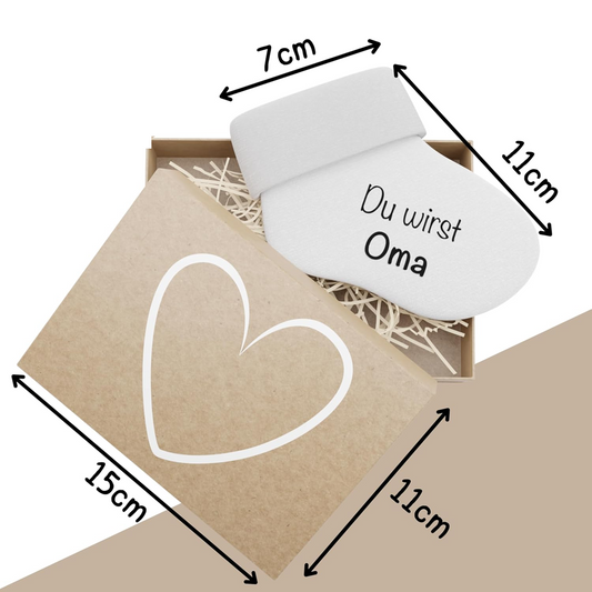 BUNNY BOO Baumwollsocken "Du wirst Oma" + Schachtel DEUTSCHE SPRACHE