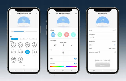 REER intelligente Nachtlampe mit Geräuschen + Smart-Life-App – Produktfoto 2