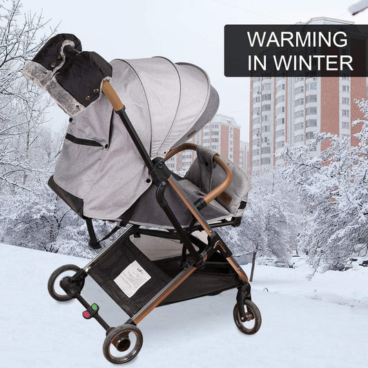 Wasserdichter Kinderwagen-Handwärmer mit Fleece – Produktfoto 2