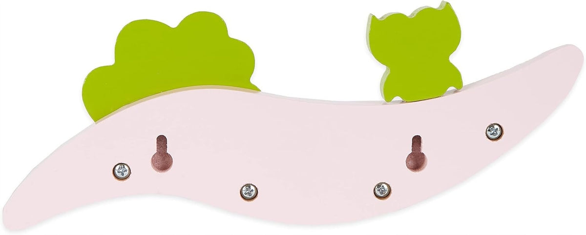 BIECO Holzkleiderhaken mit 4 Haken Eule