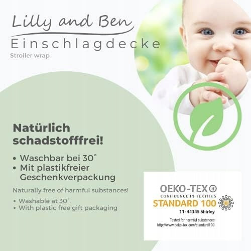 LILLY&BEN Kuscheldecke für Kindersitz und Kinderwagen, aus Fleece, für Gurtsysteme