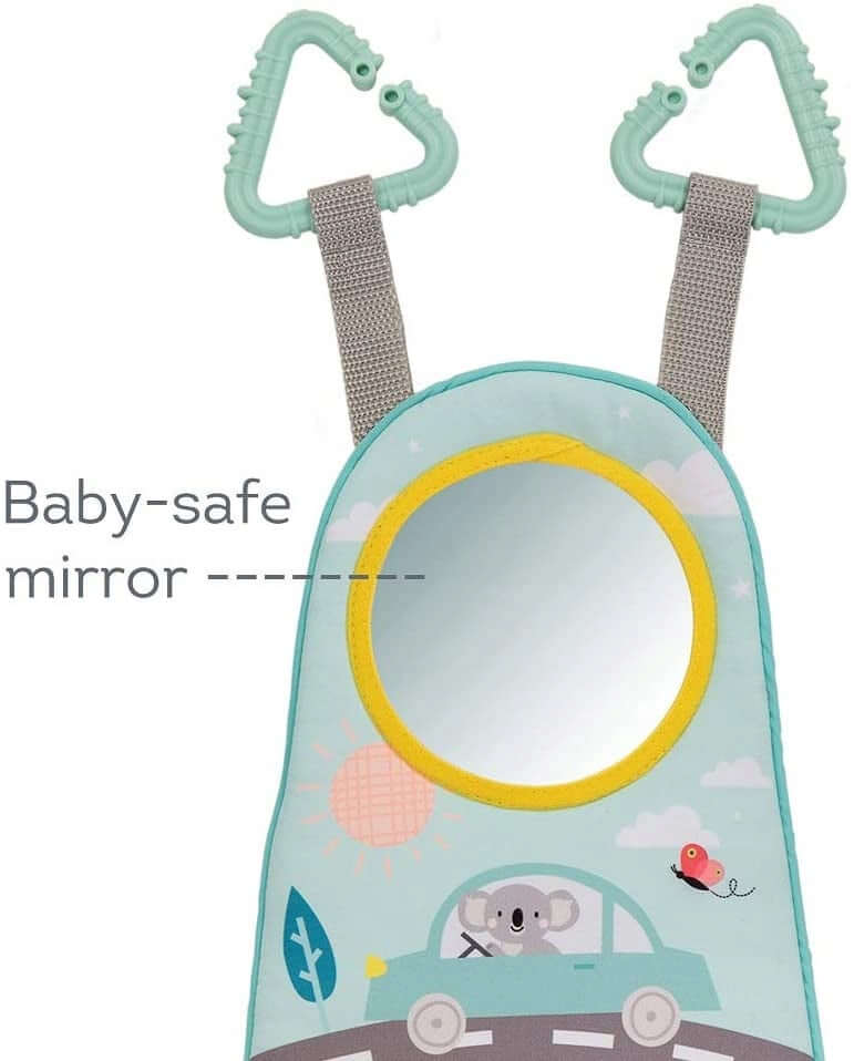 TAF TOYS kierownica dziecięca do samochodu KOALA z lusterkiem, wielokolorowa, dla dziecka 12 msc+