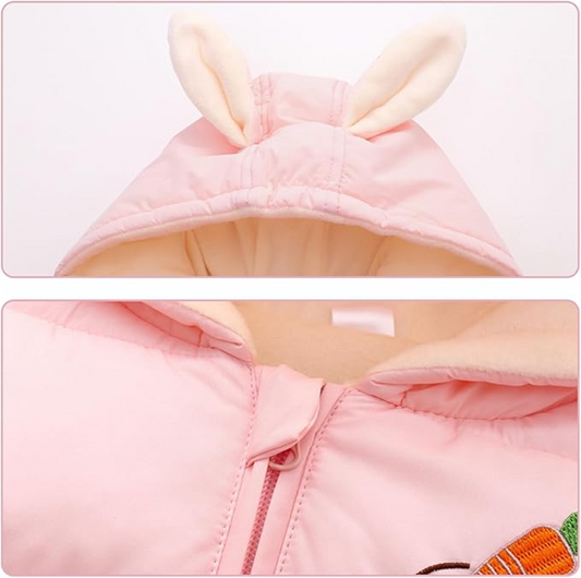 JIAMY Winteroverall mit Kapuze und Öhrchen 6–12 Monate 80 – Produktfoto 2