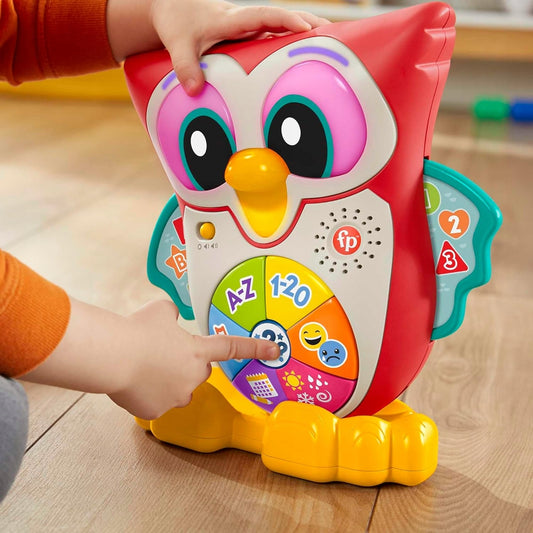 FISHER-PRICE interaktive LICHT-EULE, 90 Melodien und Sätze, DEUTSCHE SPRACHE, ab 18 Monaten – Produktfoto 2