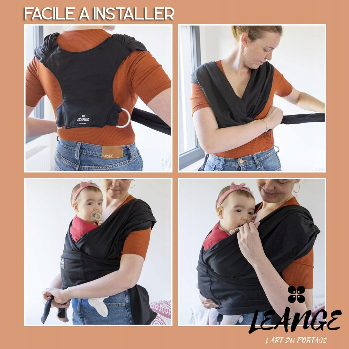 LEANGE 2-in-1 Babytragetuch