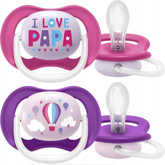 PHILIPS AVENT Chupetes Ultra Air HAPPY x 2 6-18 meses