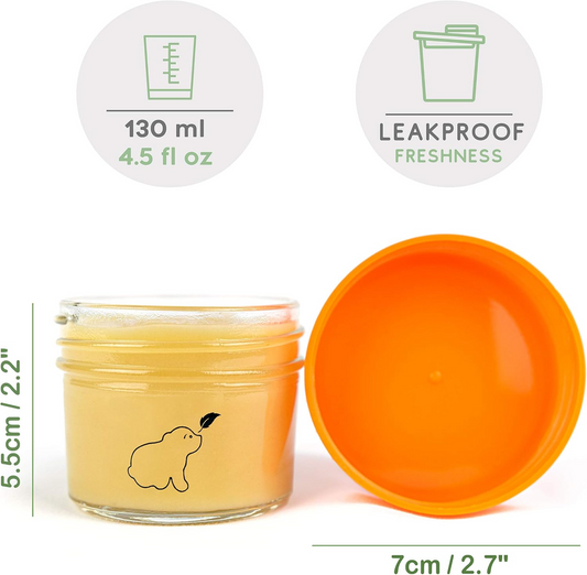 BUDDING BEAR Glasbehälter Gläser 120 ml x 12