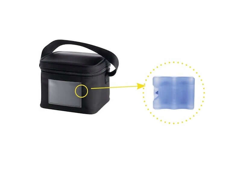 MEDELA torba chłodząca do 4-ech butelek 150ml, czarna z wkładem chłodzącym