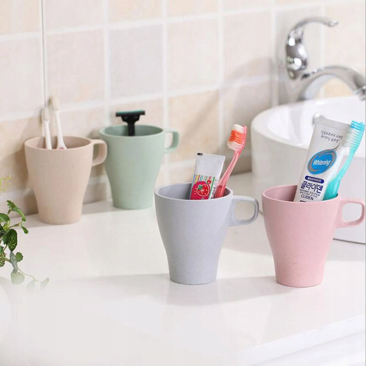 IMODE Trinkbecher oder Zahnbürstenhalter aus Bambus 290 ml