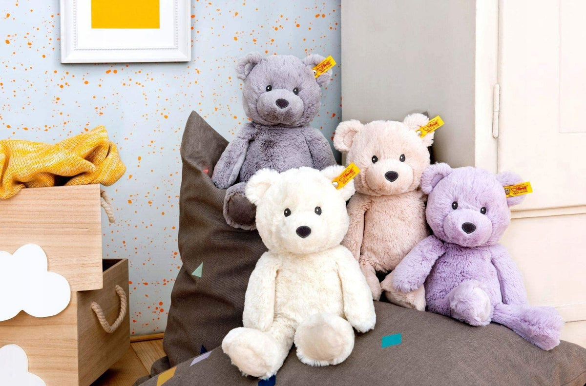 STEIFF pluszowy Miś Bearzy 28 cm beżowy, pluszowy miś dla dzieci, miękki i bezpieczny