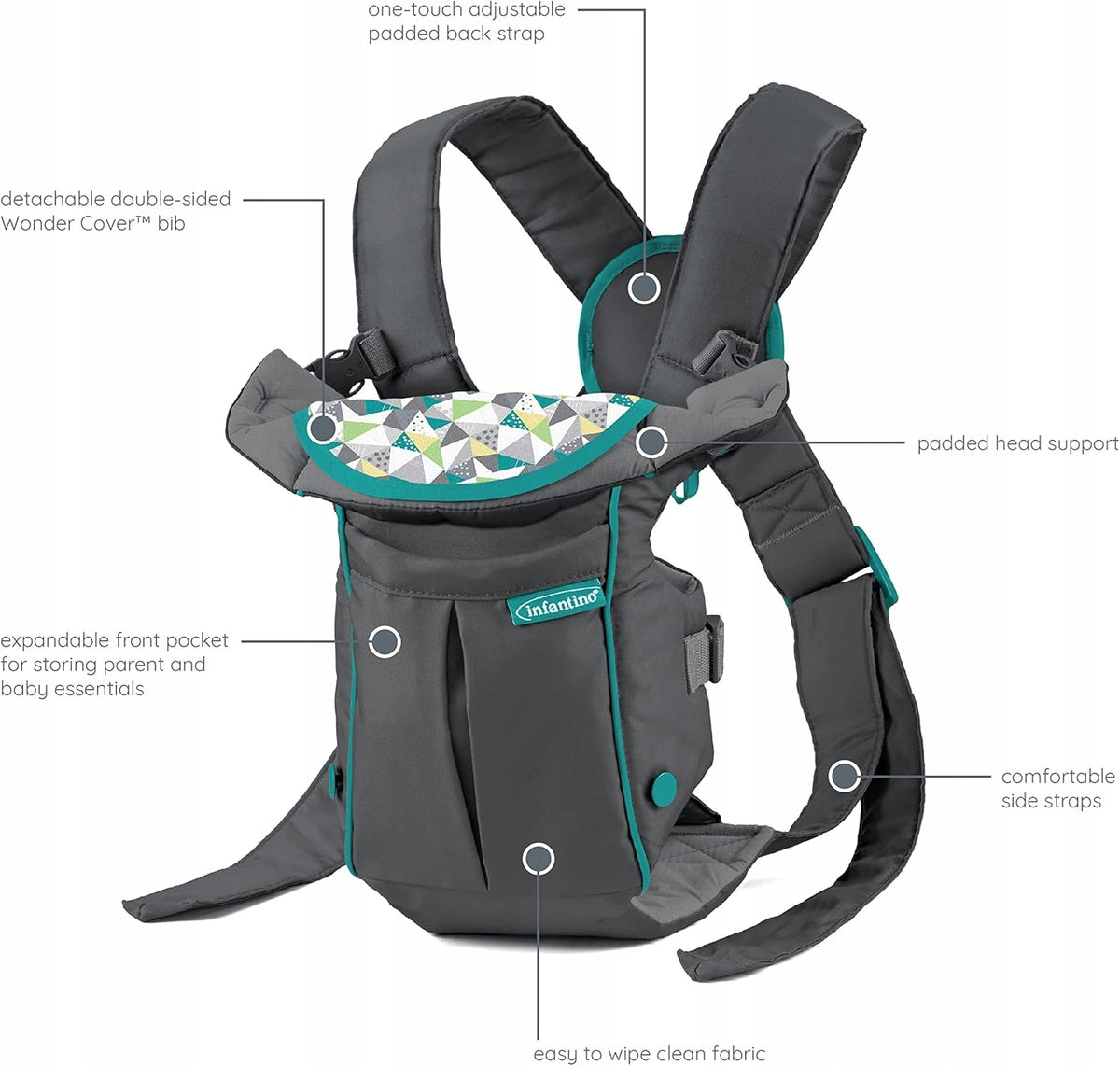 INFANTINO SWIFT CLASSIC ergonomische Babytrage 3,5 - 12kg