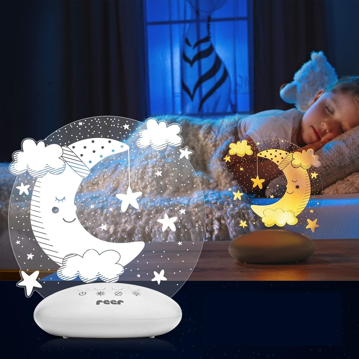 REER ColourLumy LED-Nachtlicht 5 Farben MOND