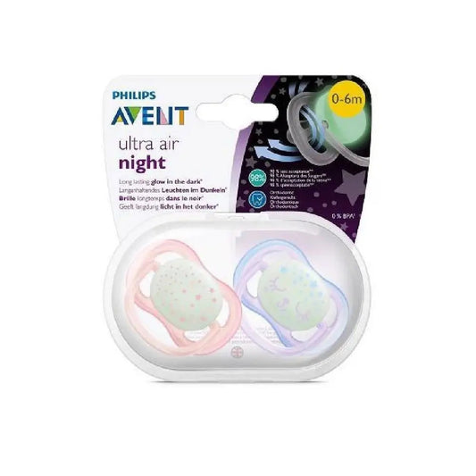 PHILIPS AVENT Ultra Air Night dudlíky x 2 6-18 měsíců