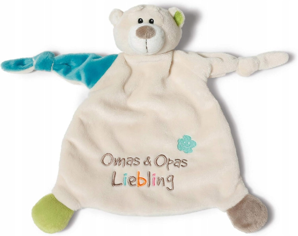 NICI Schmusetuch Bär "Lieblings Oma & Opa" 25 x 25 cm