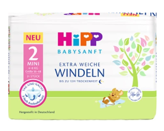 HIPP Einwegwindeln Größe 2 4-8kg x31
