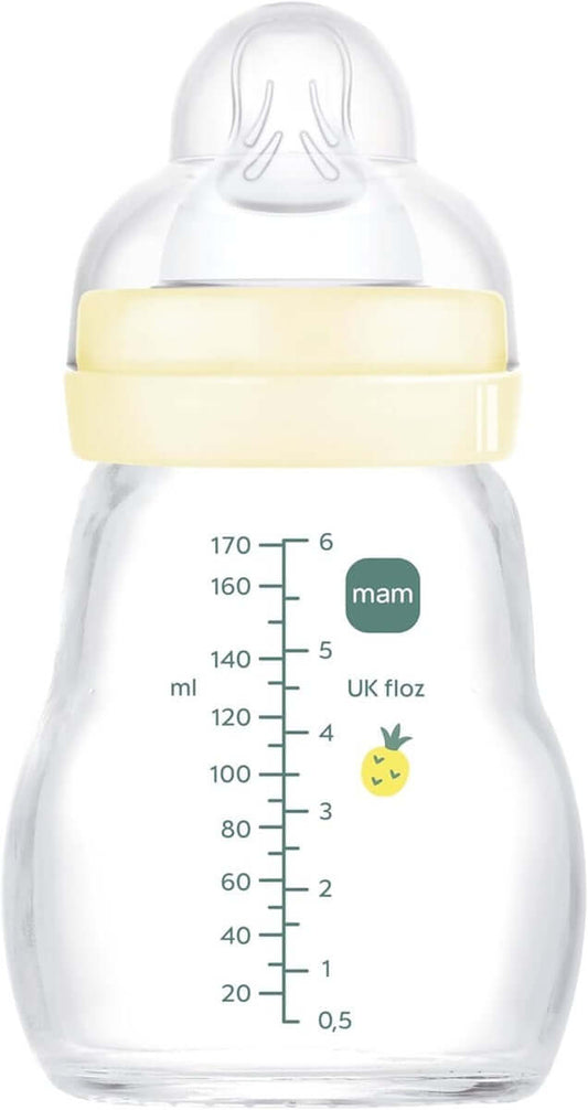 MAM Feel Good Glasflasche 170 ml 0 m+ Sauger 1