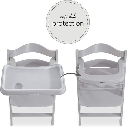 HAUCK Alpha Tray Grey zusätzliches Tablett für Hochstuhl