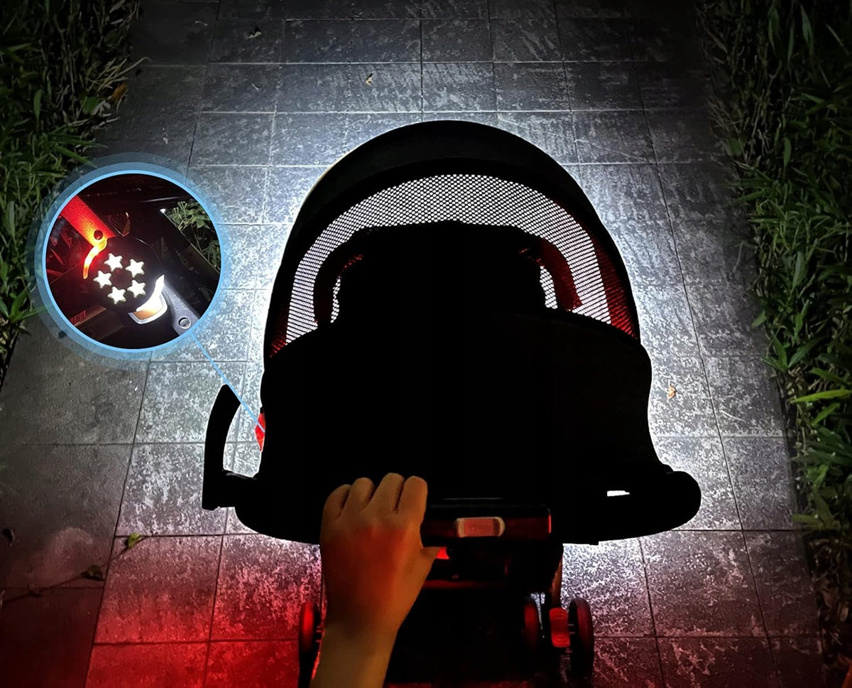 AMTEKER Wasserdichte Kinderwagenlichter 8 cm 2 Stück