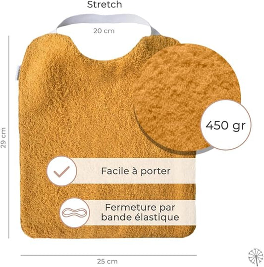 MIMUSELINA bavoirs élastiqués 30x25 éponge x5