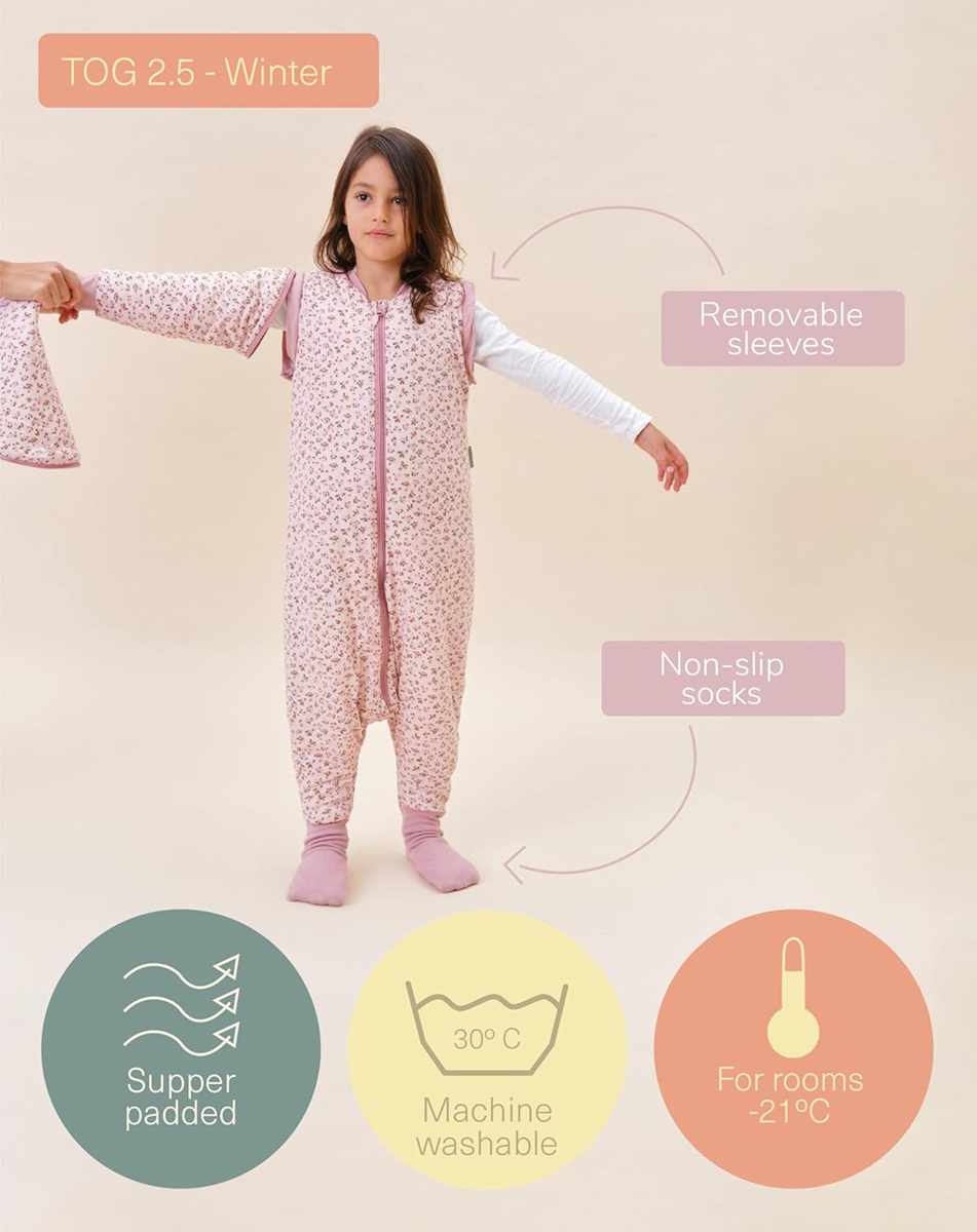 MOLIS&CO Winterschlafsack 2,5TOG 3 Jahre abnehmbare Ärmel
