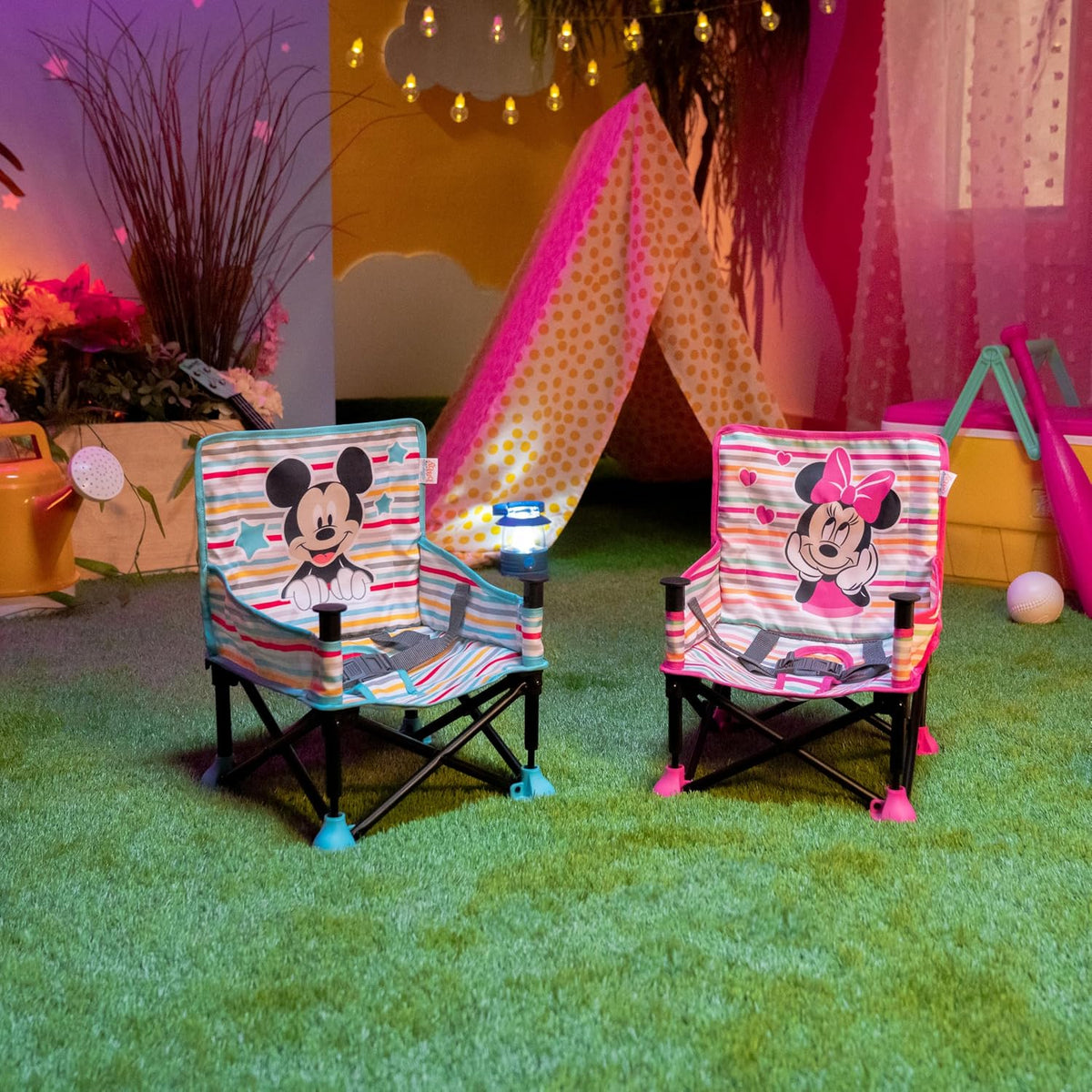 BRIGHT STARTS Minnie Maus Reise-Hochstuhl 3-in-1 mit Tablett