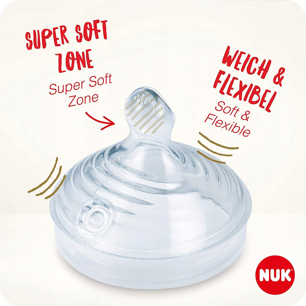 NUK Nature Sense Flaschen-Set 3x, 6-18 Monate