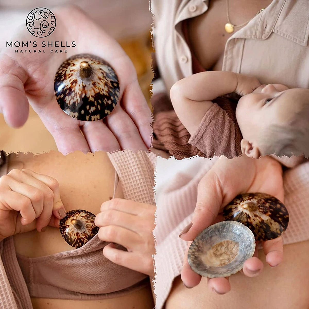 MOM'S SHELLS Muscheleinlagen mit Perlmutt Größe S