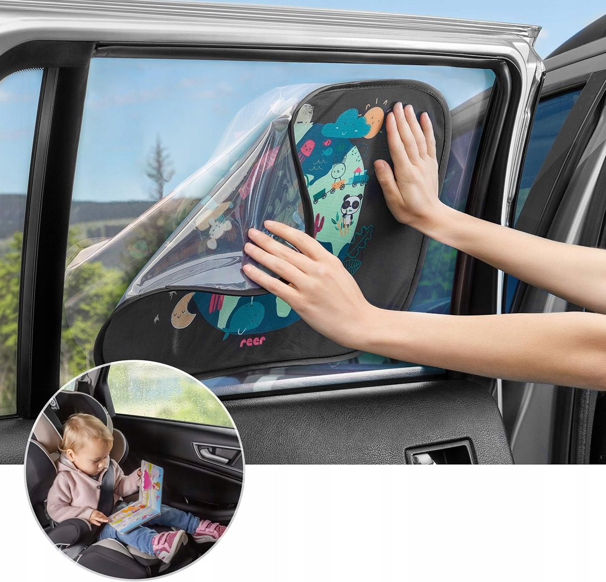 REER TravelKid Sonnenschutz für Autoscheiben UV 50+ 2 Stück