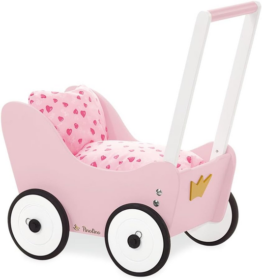 PINOLINO Prinzessin Lea Holzpuppenwagen 35 x 55 x 58 cm
