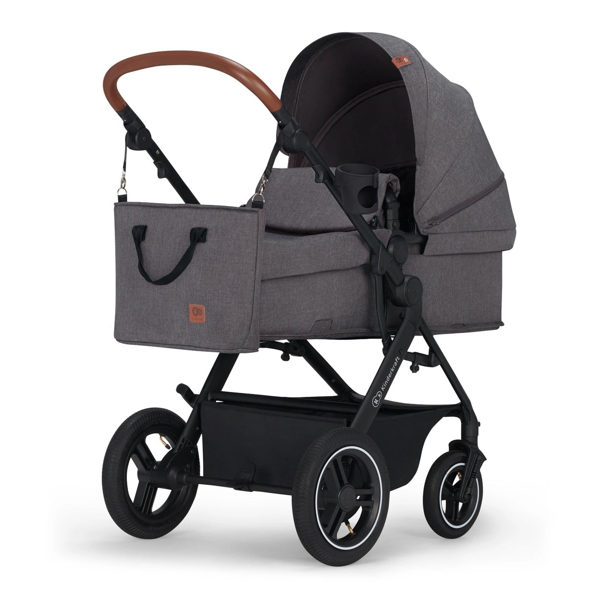 KINDERKRAFT B-TOUR 3-in-1 Multifunktionskinderwagen bis 22kg + Babyschale MINK PRO