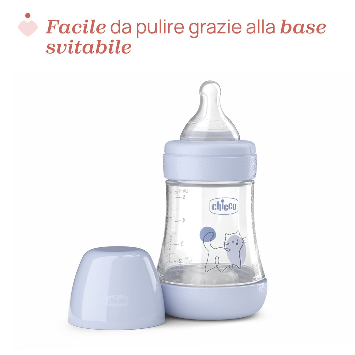 Chicco Perfect5 Flasche 150 ml, langsamer Durchfluss, blau, 0m