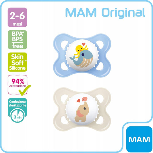 MAM ORIGINAL uklidňující dudlík x2 2-6m