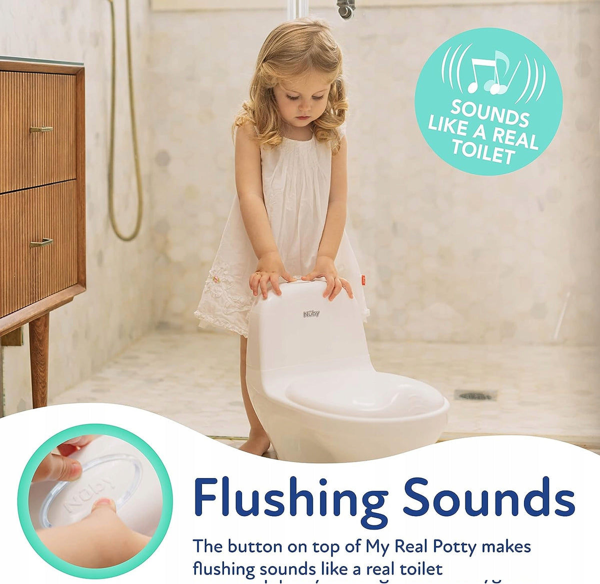 NUBY Dr.Talbots Töpfchen Meine erste Toilette Geräusch