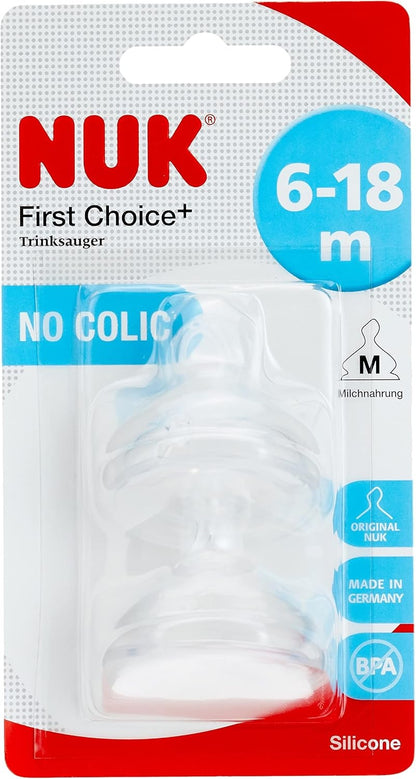NUK First Choice Silikonsauger M 6 18M x2