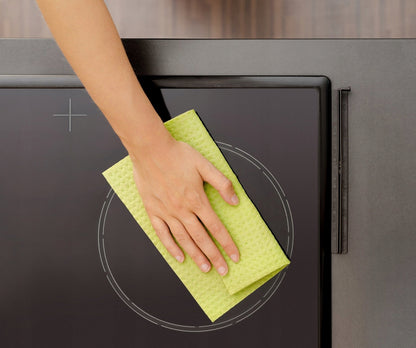 REER Basic osłona do kuchni elektrycznych, bezpieczna osłona płyty z żaroodpornych materiałów, biało-czarna