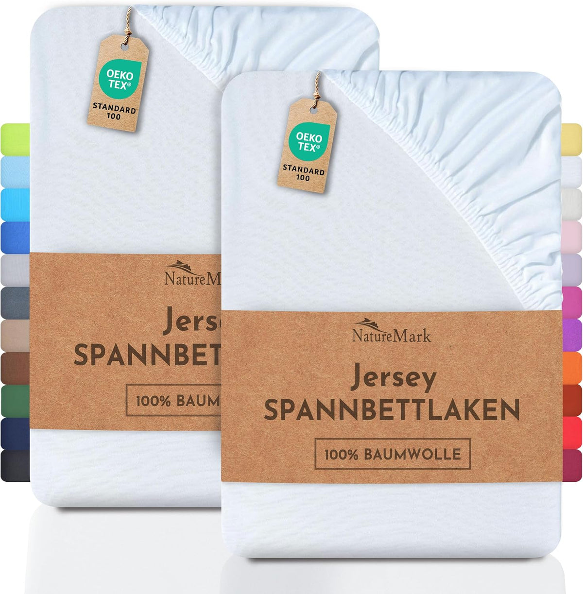 NATUREMARK Spannbettlaken x2 70x140