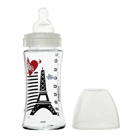 DODIE Sensation+ PARIS Glasflasche 270 ml 0-6 m Sauger 2 mittlerer Durchfluss