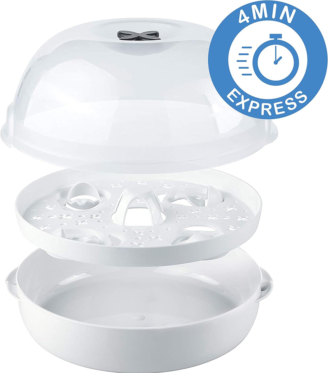 TIGEX Express sterylizator mikrofalowy 5 butelek i akcesoria 4 minuty