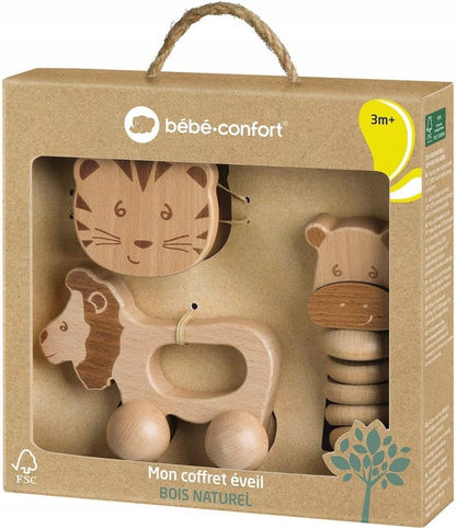 BEBE CONFORT Holzspielzeug-Set mit Rasseln 3 m+