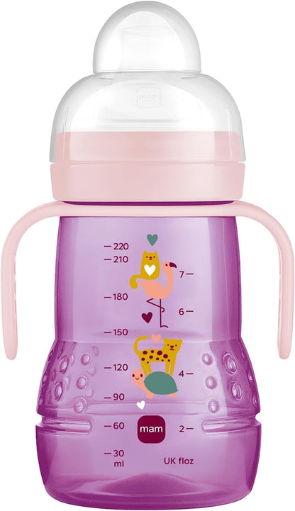 MAM Trainer+ Trinklernbecher 220 ml mit 2 Trinkschnäbeln, 4 m+
