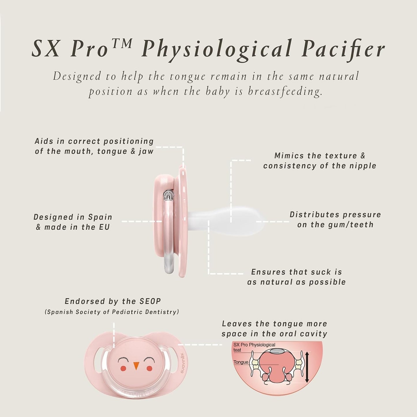 SUAVINEX PREMIUM smoczek uspokajający 6-18msc silikon SX PRO
