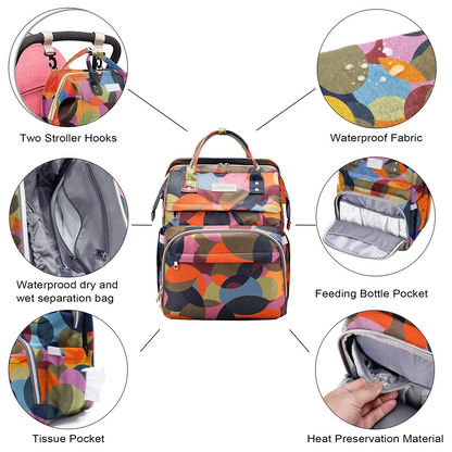 SNDMOR Kinderwagen-Rucksack mit Zubehör und Reisebett