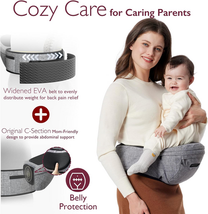 MOMCOZY Hüftsitz Babytrage bis 20kg