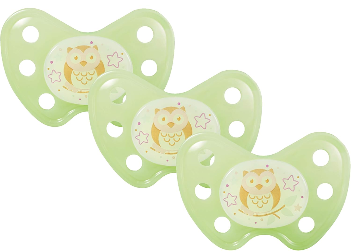 DENTISTAR NIGHT Silikon-Beruhigungssauger 3er-Pack 14M+