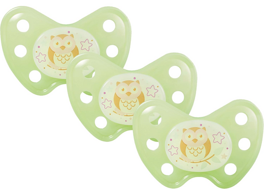 DENTISTAR NIGHTglow-in-the-dark soother x3age 14 months +BPA freeNew condition